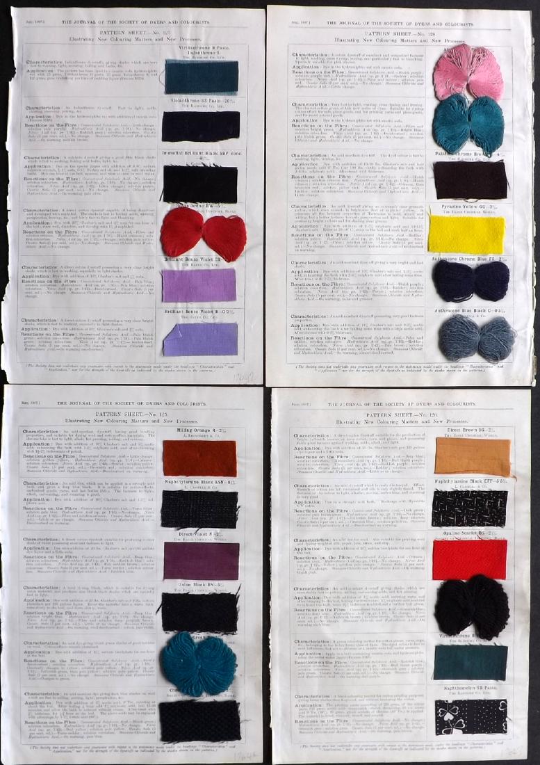 Textiles 1907 Lot of 4 Original Samples. Rare (1 of 2)