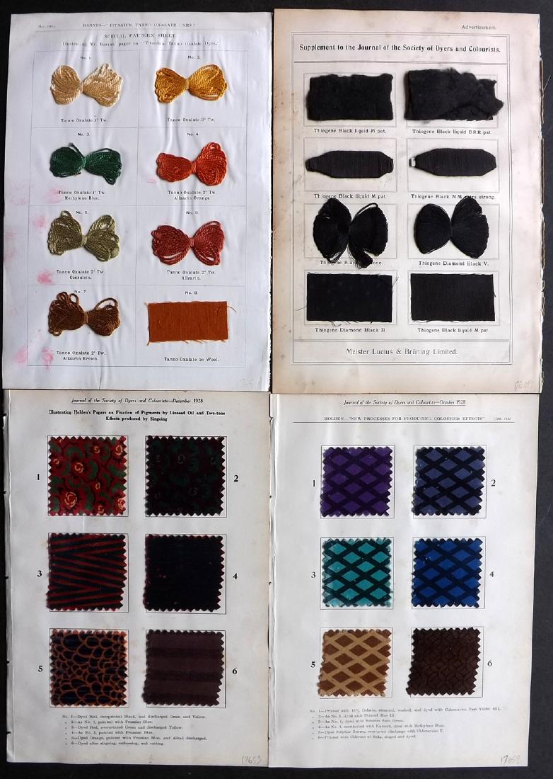 Textiles 1907-28 Lot of 4 Original Samples. Rare (1 of 2)