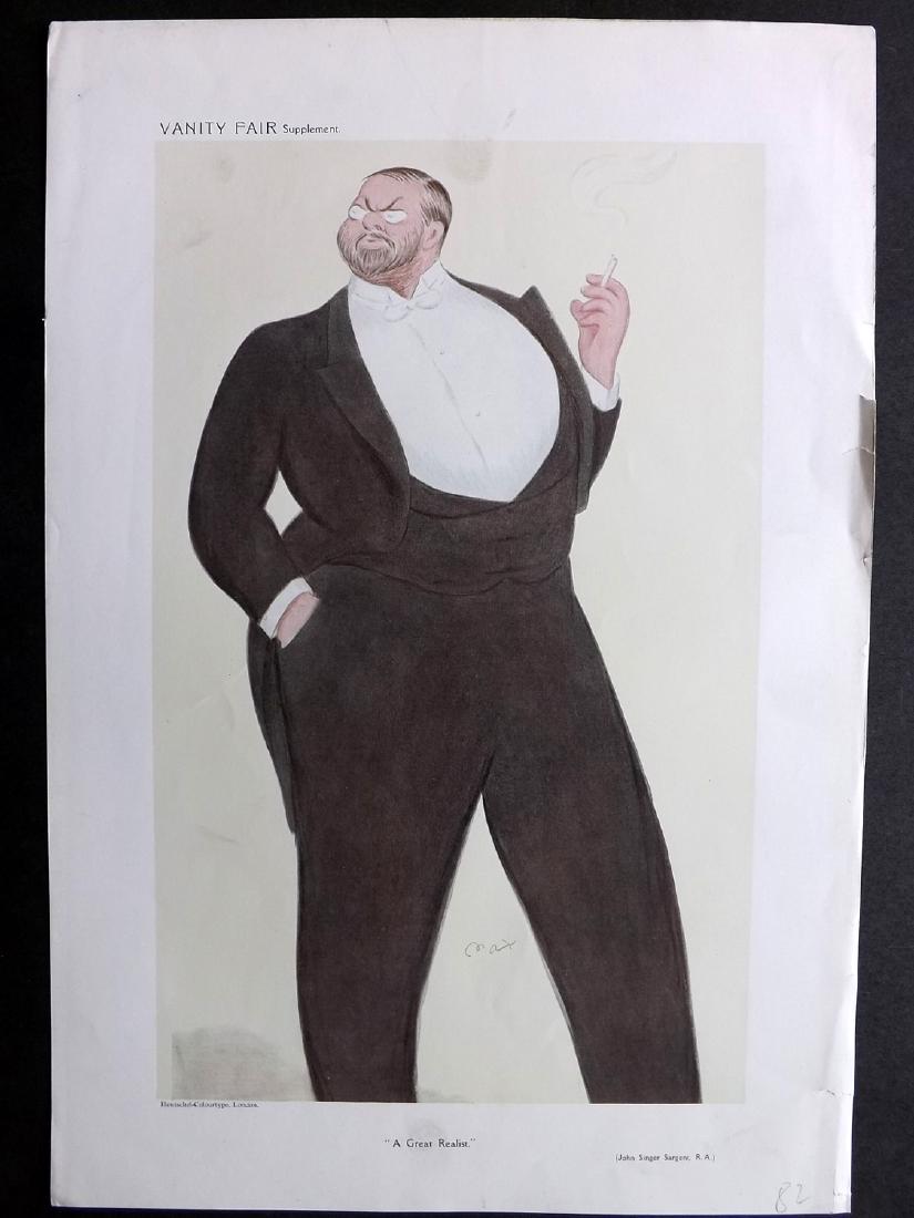 Vanity Fair Print 1909 John Singer Sargent ny Beerbohm (1 of 1)
