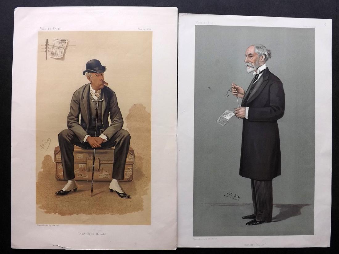 Vanity Fair Prints 1884-02 Pair of Newspaper Men. USA (1 of 2)