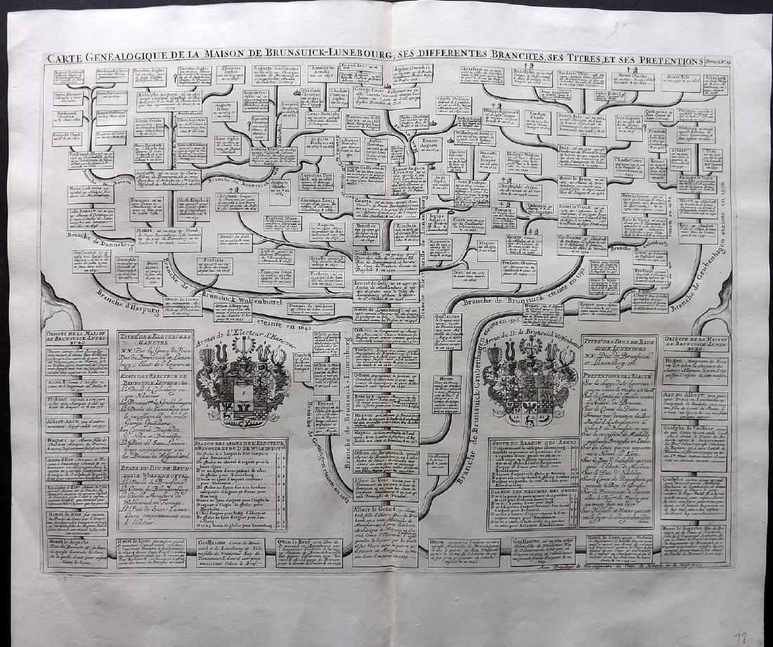 Chatelain, Zacharie 1708 Large Genealogy Chart (1 of 2)
