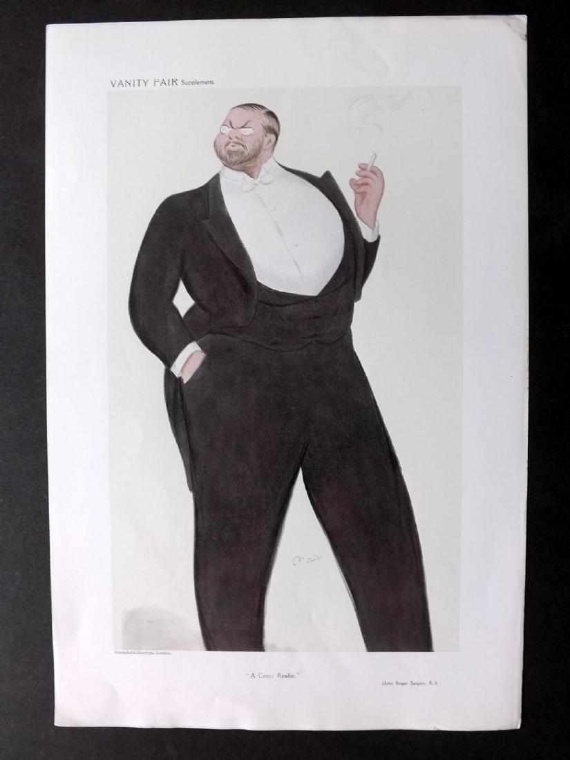 Vanity Fair Print 1909 John Singer Sargent by Beerbohm (1 of 1)
