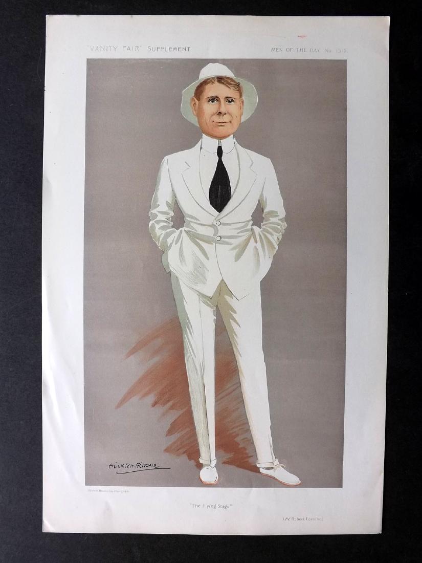 Vanity Fair Print 1912 Robert Loraine, Theatre: Chromolithograph Published 1869-1914, London for "Vanity Fair" Paper Size: 15 x 11 inch (38 x 28cm) Good Condition