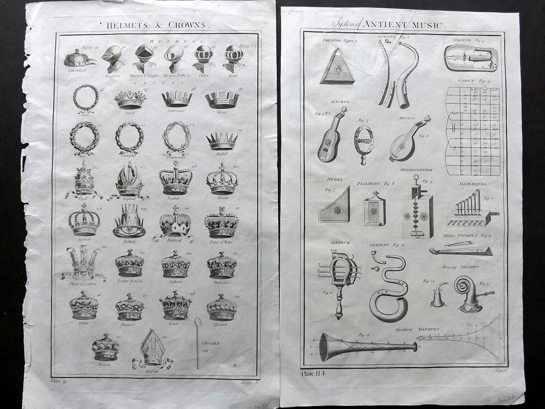 Howard, George 1796 Pair of Large Prints. Music etc (1 of 2)