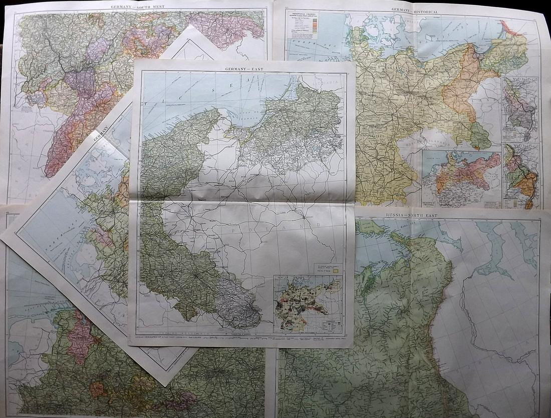 Gross, Alexander 1920 Lot of 6 Large Maps. Germany (1 of 2)