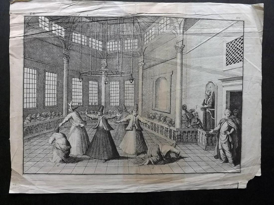 Turkey C1750 Large Prints. Dancing Dervishes (1 of 2)