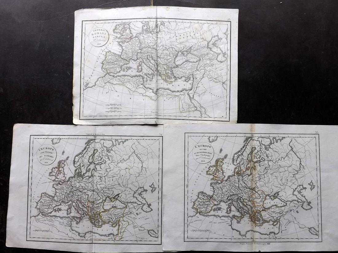 Delamarche, Felix 1829 Lot 3 Maps. Europe, Roman Empire (1 of 2)