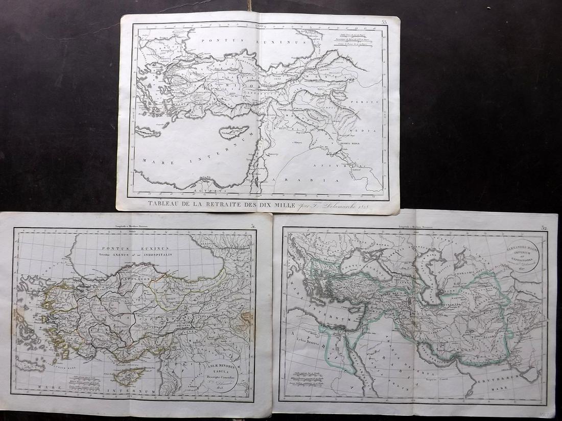 Delamarche, Felix 1829 Lot of 3 Maps. Asia Minor etc (1 of 2)