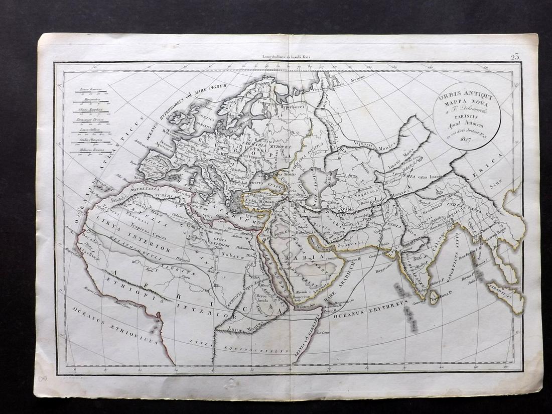 Delamarche, Felix 1829 Map of the Old World (1 of 2)