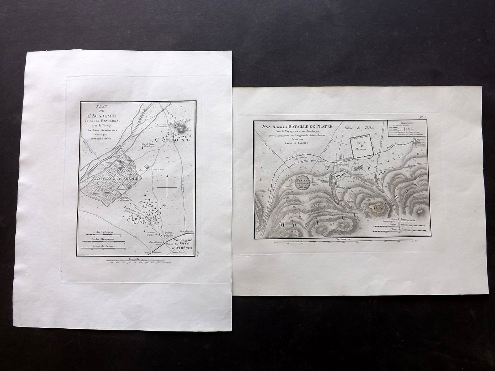Barthelemy, Jean 1824 Pair of Maps of Greece (1 of 2)