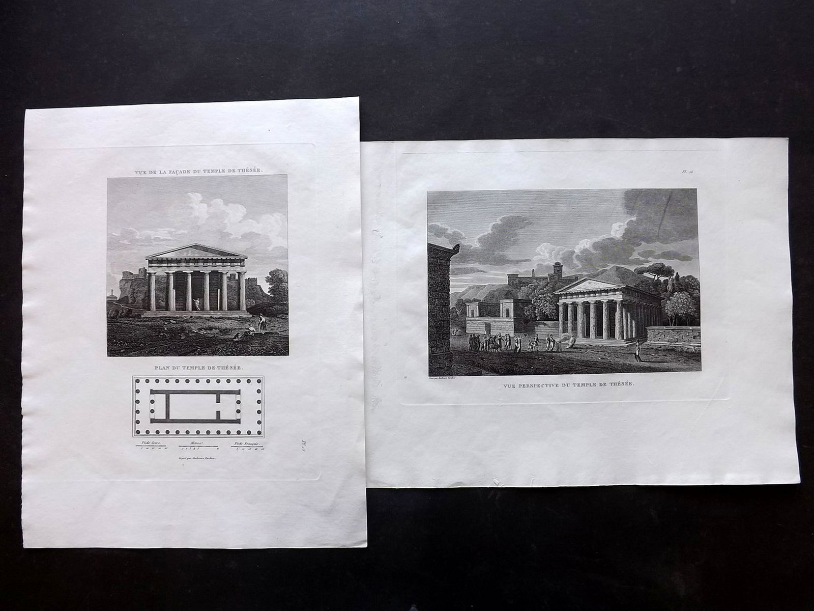 Barthelemy, Jean 1824 Pair of Prints. Greece (1 of 2)