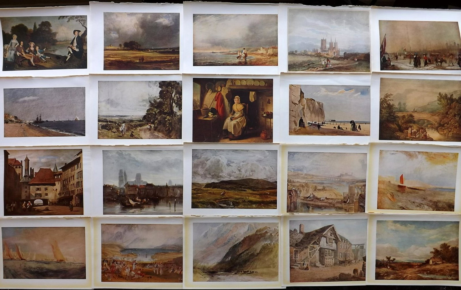 Soldes, W. 1940 Lot of 20 Prints. British Art: Lithograph Published 1940, London for "Masterpieces of British Art" by W. Leon Soldes. Paper Size: 10.5 x 8 inch (27 x 20cm) Some minor faults. Good overall