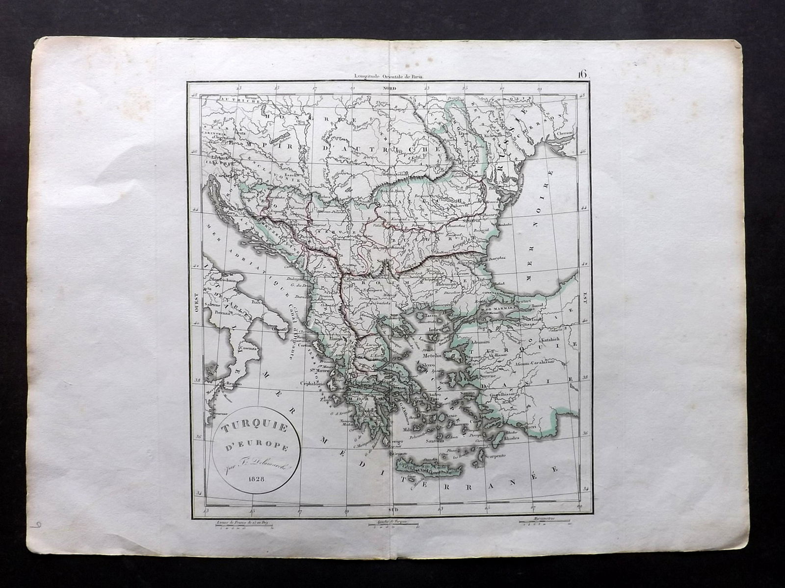 Delamarche, Felix 1829 Map of Turkey in Europe (1 of 2)