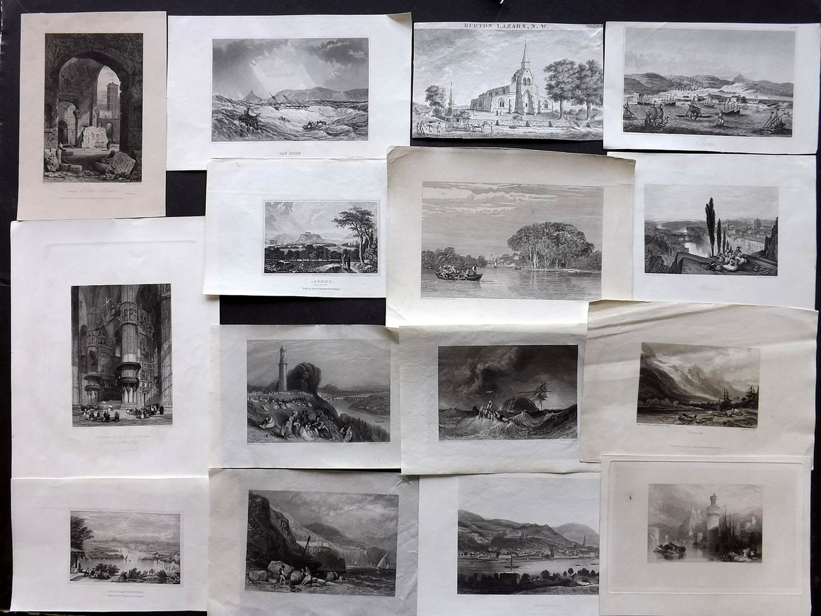 World Views & Landscapes C1780-1860 Lot of 15 (1 of 2)