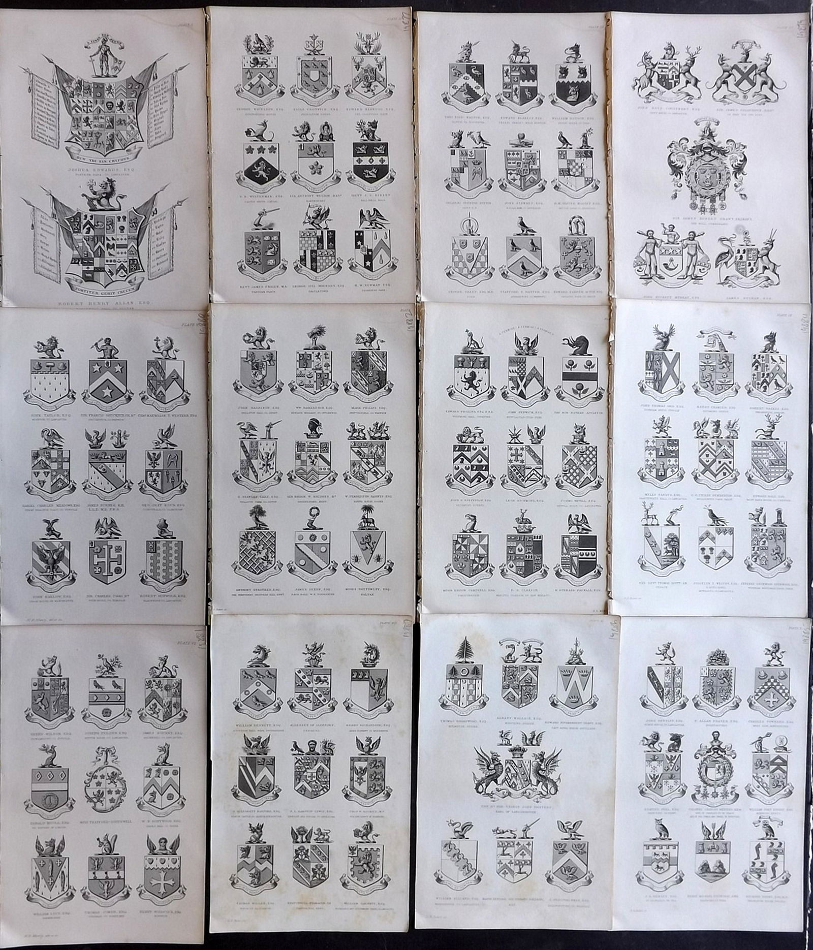 Burke, John 1852 Lot 12 Heraldry, Coats of Arms Prints (1 of 2)
