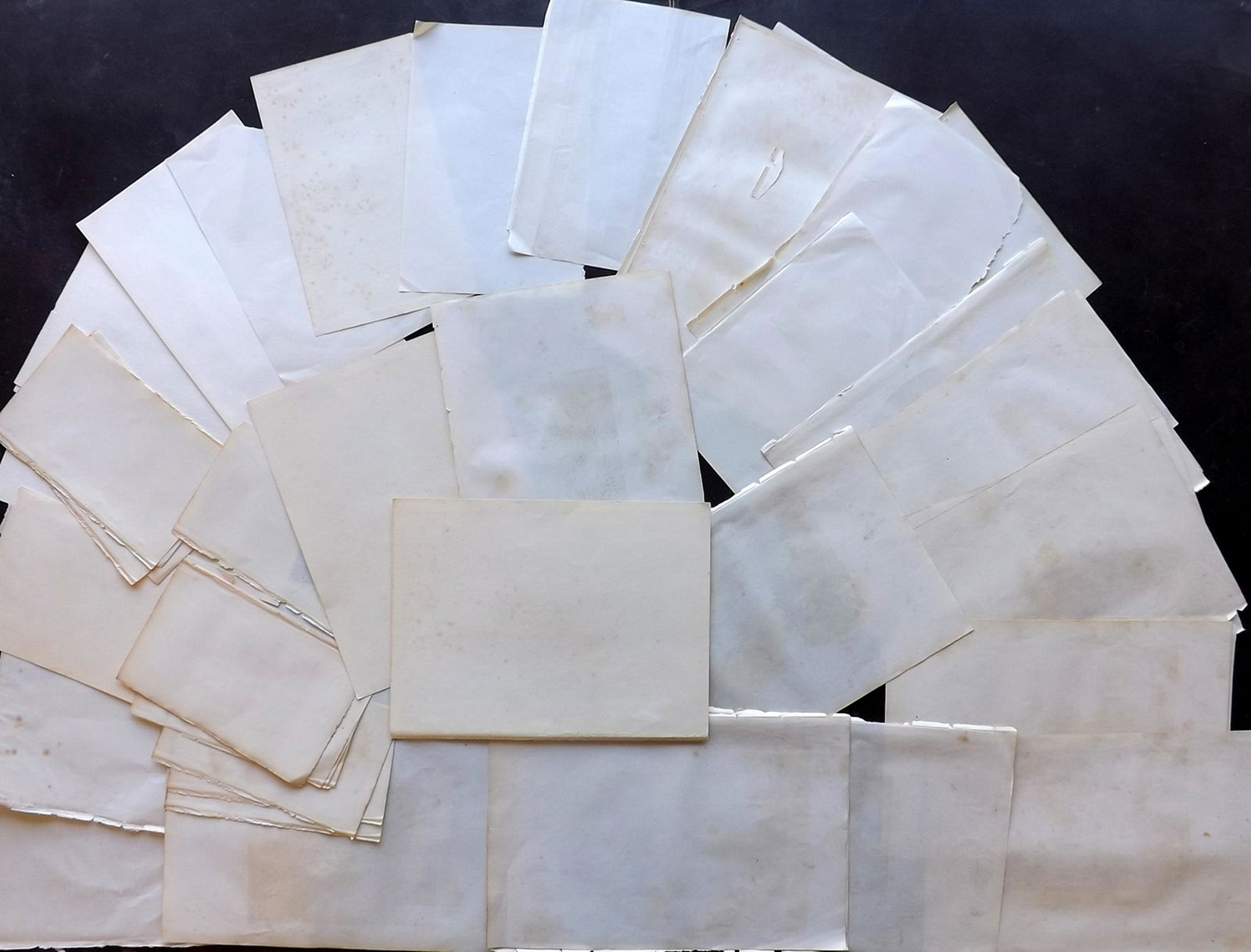 Old Paper, Bookbinding 19th Cent. Lot of 50 Sheets (1 of 2)