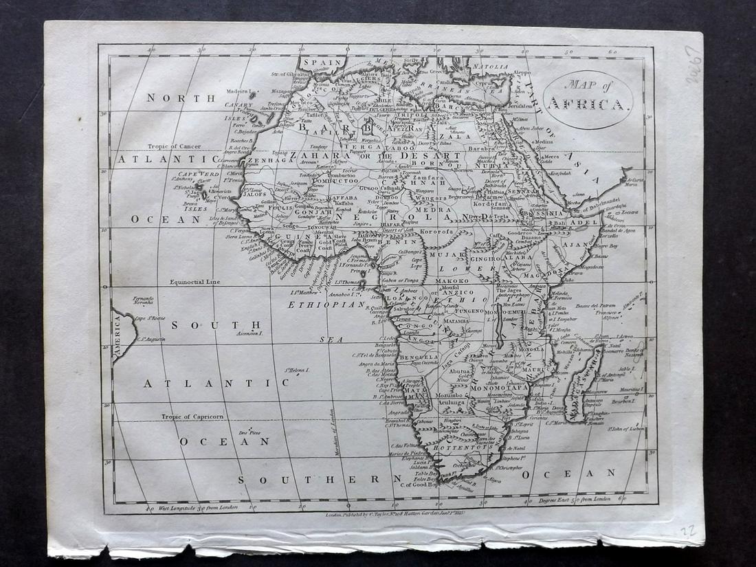 Wells, Edward 1817 Antique Map of Africa (1 of 2)