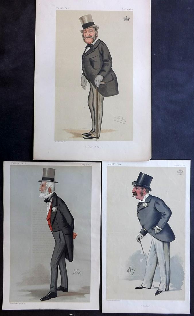 Vanity Fair Prints 1876-90 Lot of 3 Turf Devotees (1 of 2)