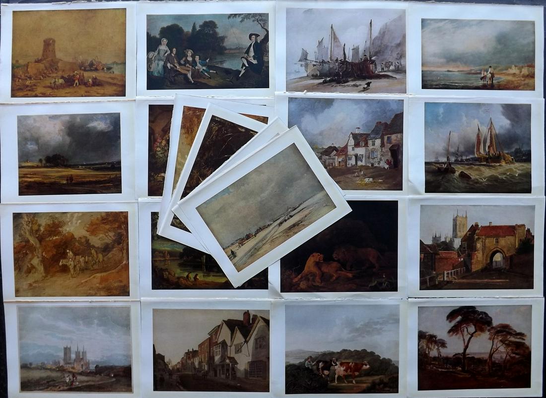 Soldes, W. 1940 Lot of 20 Prints. British Art: Lithograph Published 1940, London for "Masterpieces of British Art" by W. Leon Soldes. Paper Size: 10.5 x 8 inch (27 x 20cm) Some minor faults. Good overall