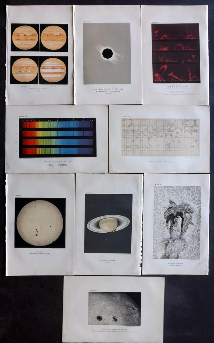 Ball, Robert 1901 Lot 9 Astronomy Prints. Celestial: Lithographs Published 1901, London for "The Story of the Heavens" by Sir Robert Stawell Ball. Paper Size: 9 x 6 inch (23 x 15cm) Good condition
