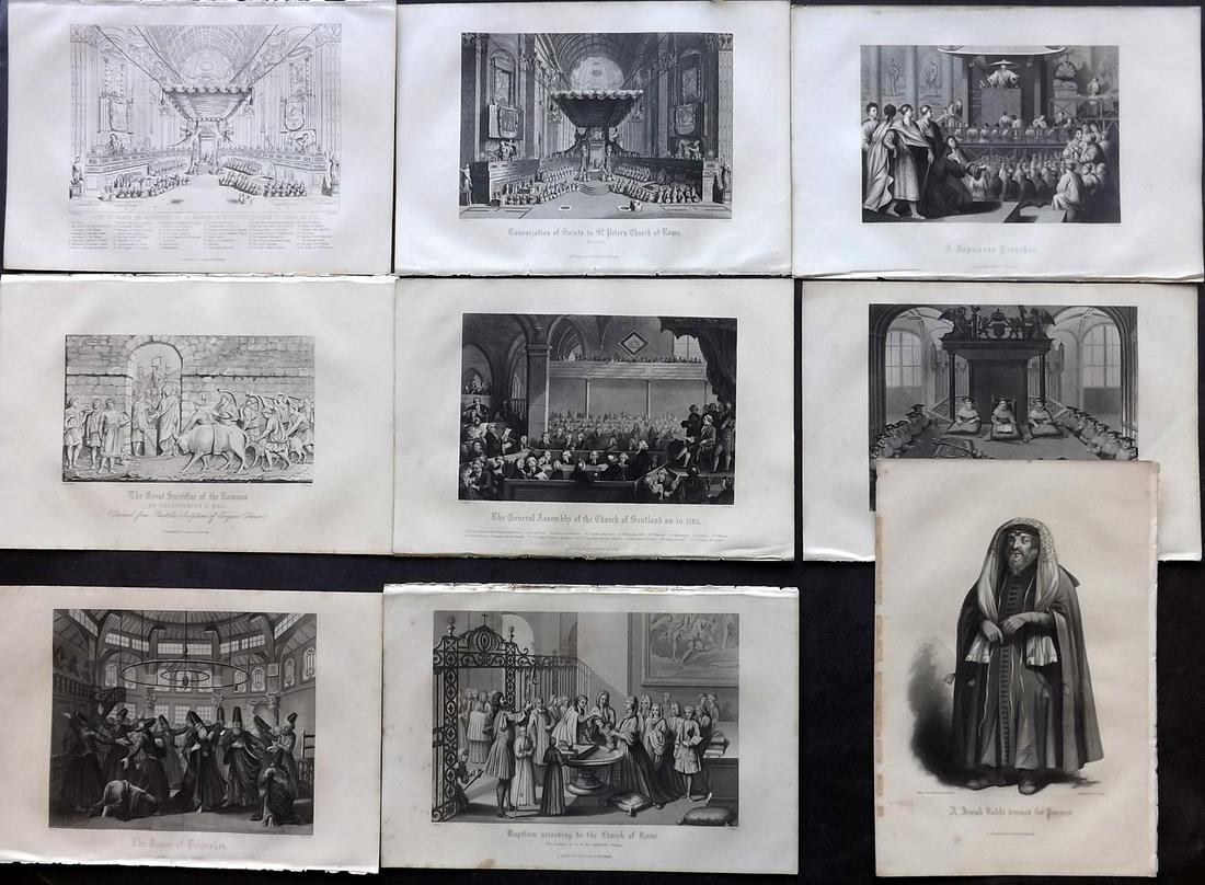 Gardner, James 1860 Lot of 9 Religious Prints (1 of 2)