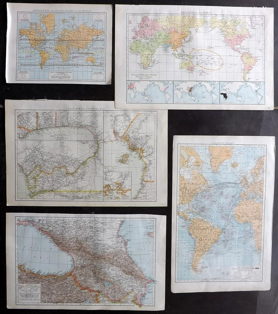 The Times 1895 Mixed Lot of 5 Maps (1 of 2)
