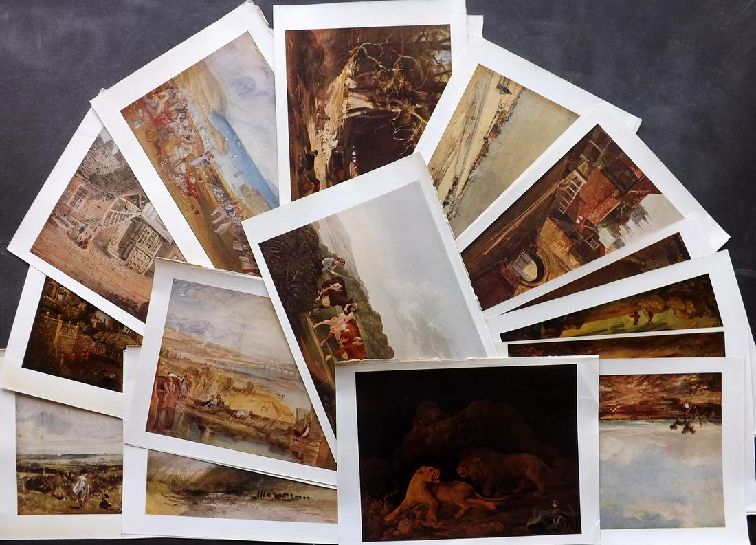Soldes, W. 1940 Lot of 24 Prints. British Art: Lithographs Published 1940, London for "Masterpieces of British Art" by W. Leon Soldes. Paper Size: 10.5 x 8 inch (27 x 20cm) Some minor faults. Good overall