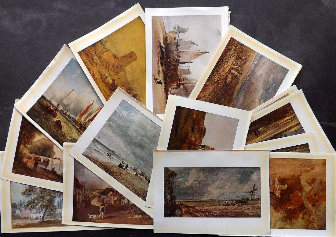 Soldes, W. 1940 Lot of 24 Prints. British Art: Lithographs Published 1940, London for "Masterpieces of British Art" by W. Leon Soldes. Paper Size: 10.5 x 8 inch (27 x 20cm) Some minor faults. Good overall