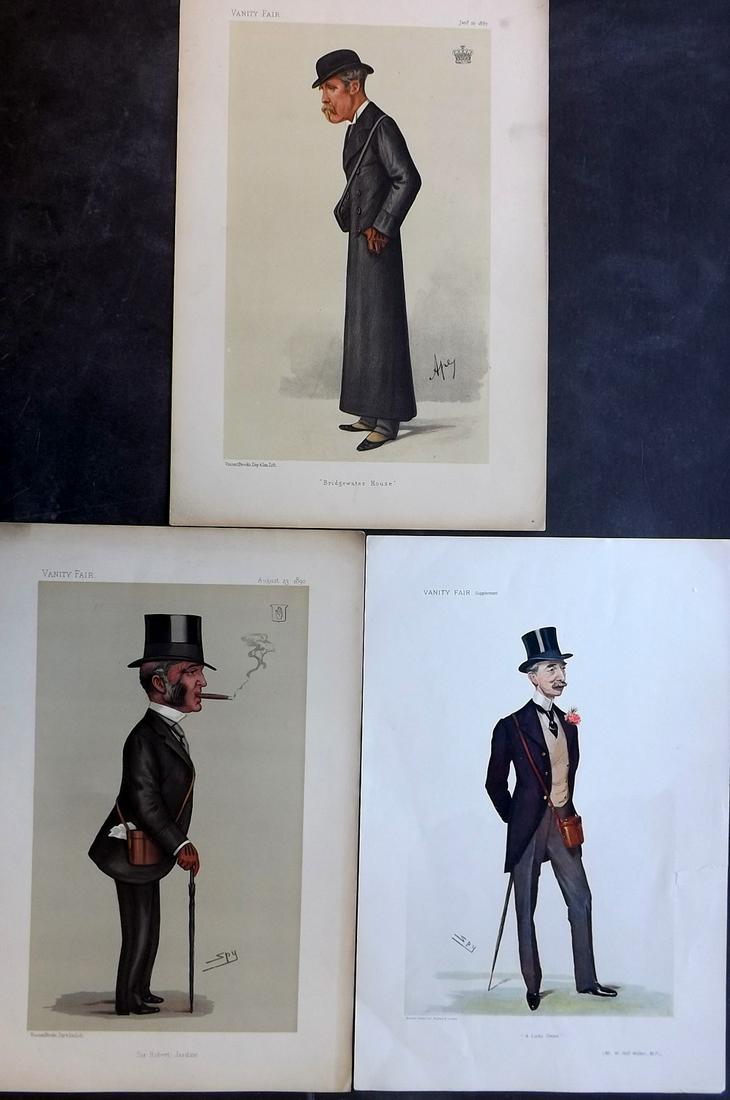 Vanity Fair Prints 1887-1906 Lot of 3 Turf Devotees (1 of 2)