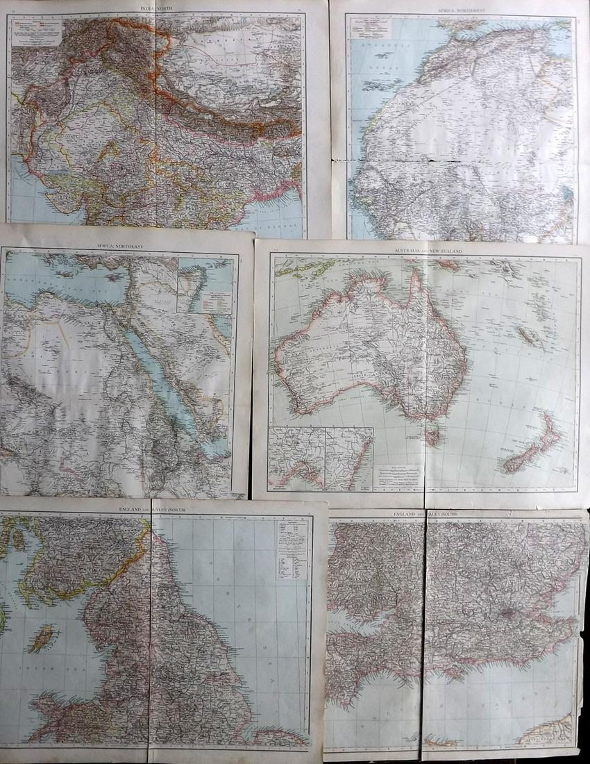 The Times 1895 Mixed Lot of 6 Maps (1 of 2)