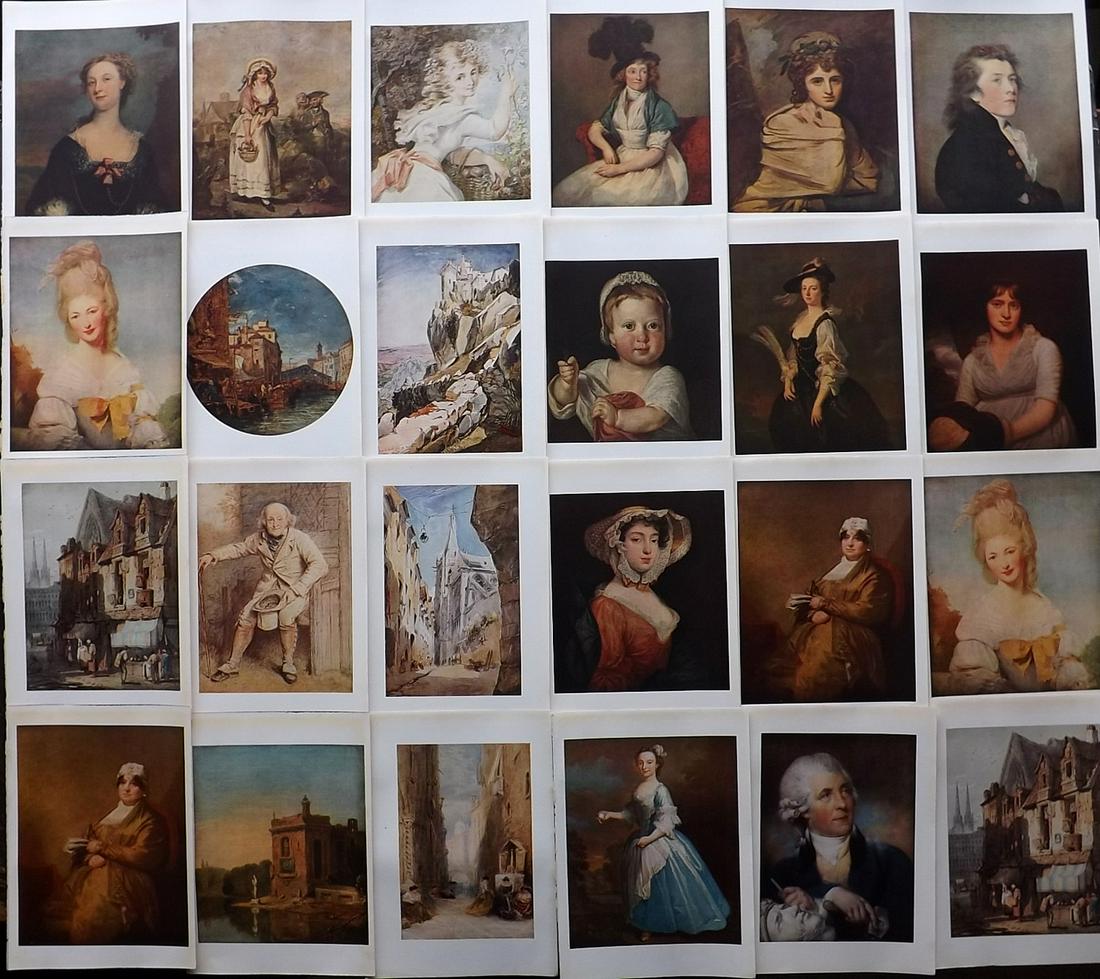 Soldes, W. 1940 Lot of 24 Prints. British Art: Lithographs Published 1940, London for "Masterpieces of British Art" by W. Leon Soldes. Paper Size: 10.5 x 8 inch (27 x 20cm) Some minor faults. Good overall