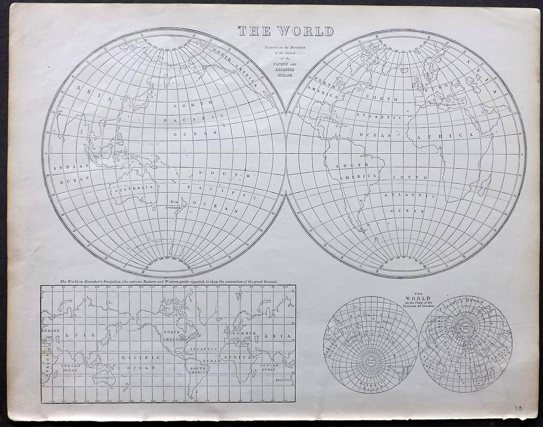 Butler, George 1874 Map of World Hemispheres (1 of 2)