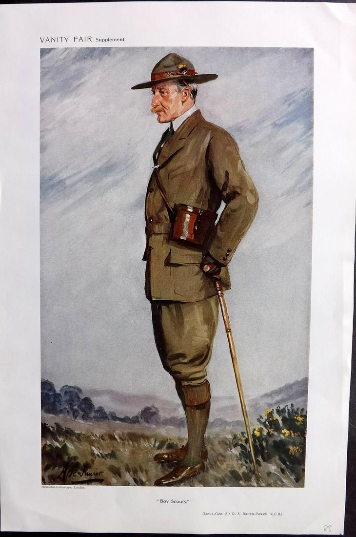 Vanity Fair Print 1911 Robert Baden-Powell, Boy Scouts (1 of 1)