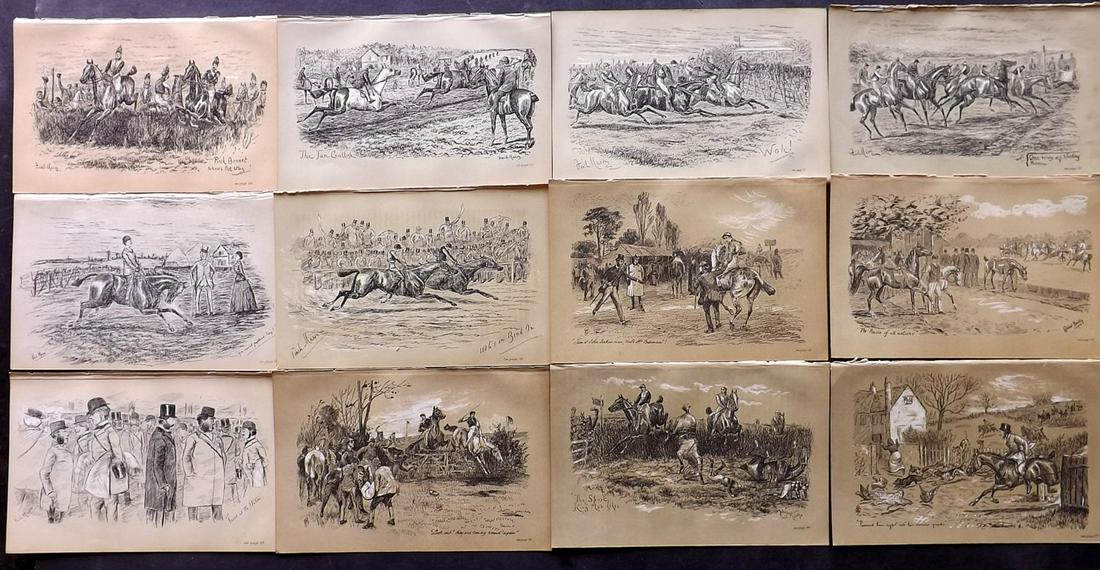Fores C1890 Lot of 12 Prints. Horse Racing (1 of 2)