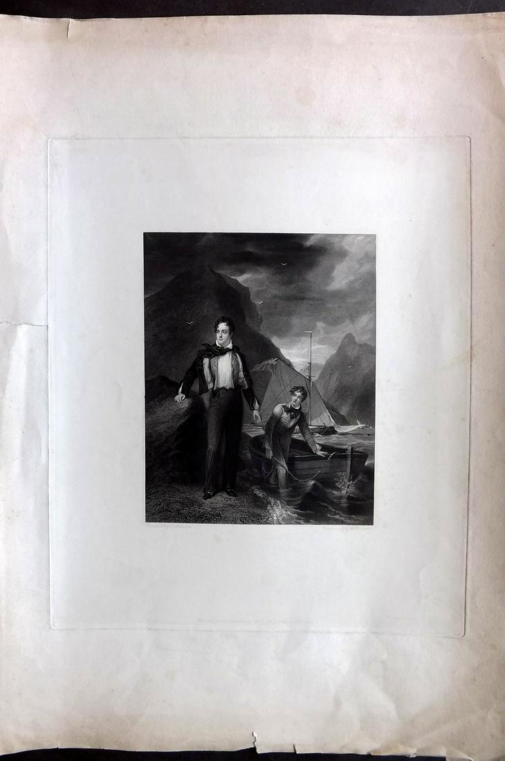 Finden after George Sanders 1830 LG Print of Lord Byron (1 of 2)