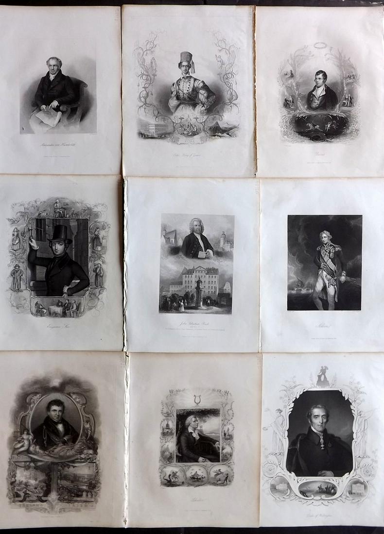 Payne 1847 Lot of 9 Decorative Portraits (1 of 2)