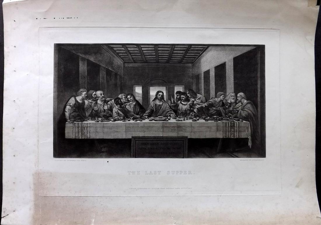 Reynolds after Leonardo da Vinci 1862 LG Mezzotint (1 of 2)