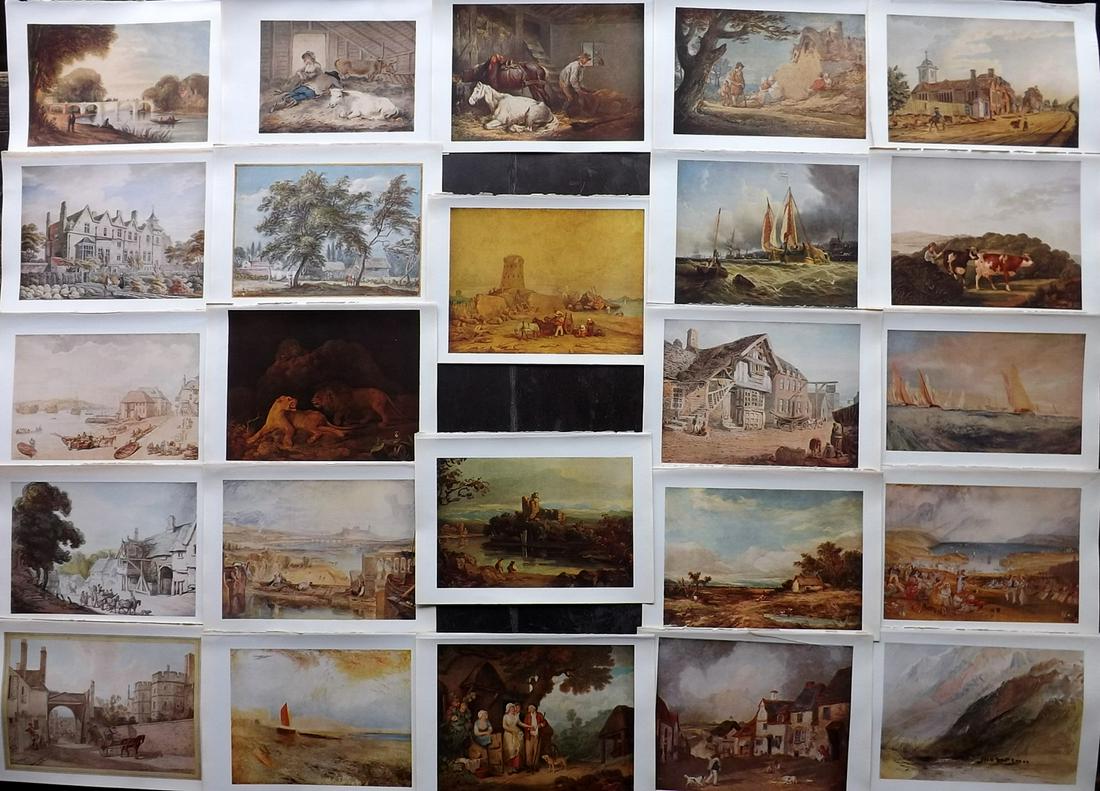 Soldes, W. 1940 Lot of 24 Prints. British Art: Lithographs Published 1940, London for "Masterpieces of British Art" by W. Leon Soldes. Paper Size: 10.5 x 8 inch (27 x 20cm) Some minor faults. Good overall