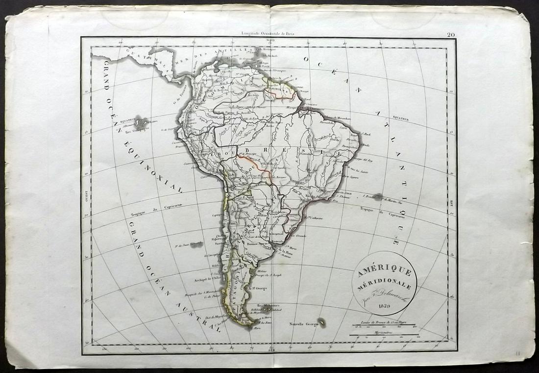 Delamarche, Felix 1829 Map of South America (1 of 2)