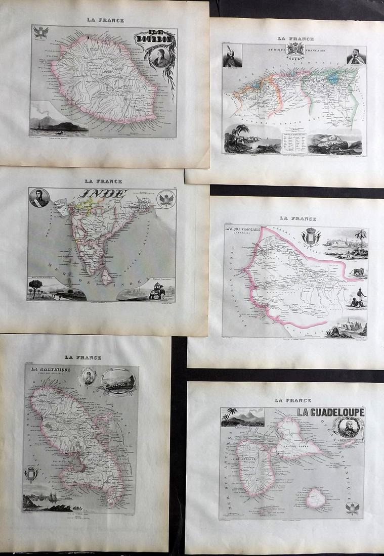 Vuillemin, A 1848 Mixed Lot of 6, French Colonies etc (1 of 2)