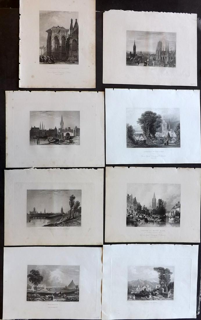 Europe Views C1840 Lot of 8 Steel Engravings by Holmes (1 of 2)