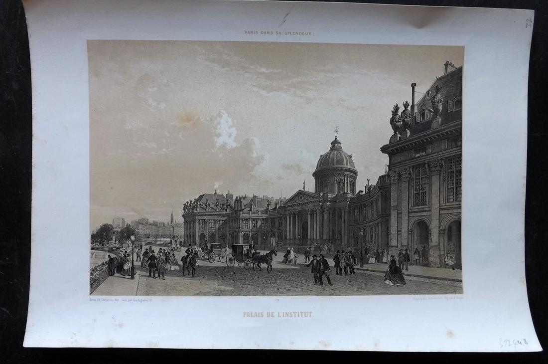Paris dans Splendeur 1863 LG Print Palais de l'Institut (1 of 2)