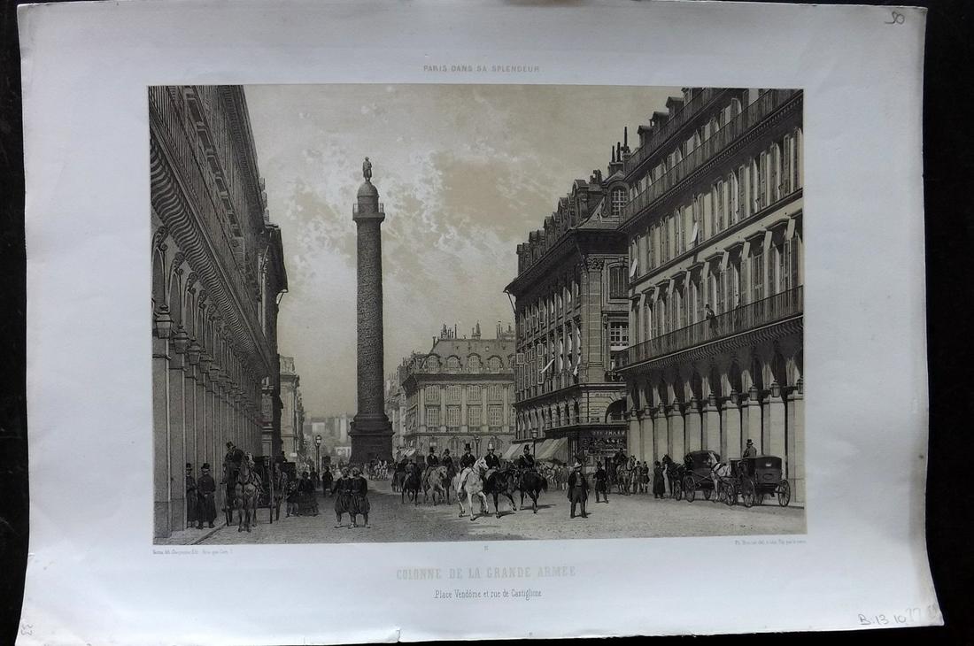 Paris dans Splendeur 1863 LG Print. Colonne de la…. (1 of 2)
