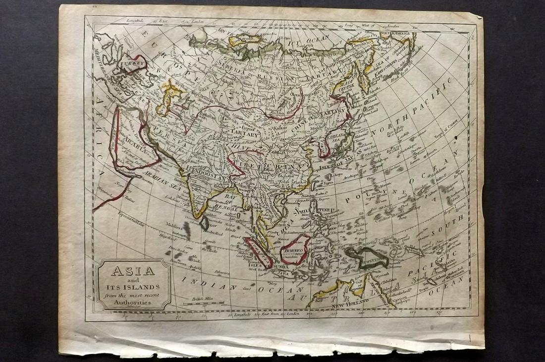 Barclay, James 1809 Antique Map. Asia (1 of 2)