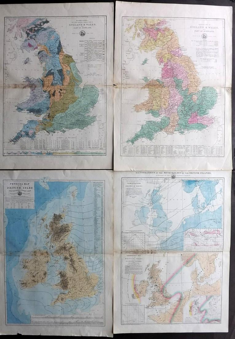 British Isles C1870 Lot of 4 Maps by The National (1 of 2)