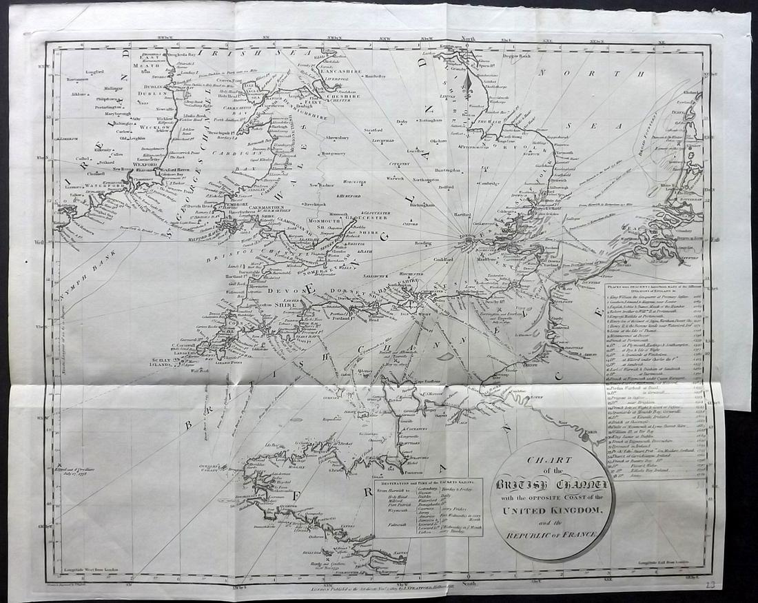 Lyttleton, George 1810 Map of The English Channel (1 of 2)