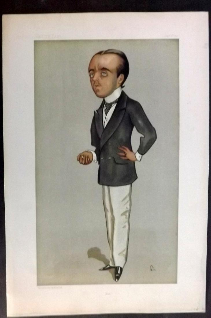 Vanity Fair Print 1897 Max Beerbohm, Artist: Chromolithograph Published 1869-1914, London for "Vanity Fair" Paper Size: 15 x 11 inch (38 x 28cm) Good Condition
