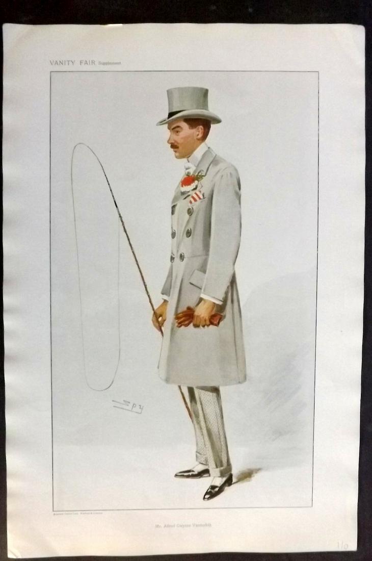 Vanity Fair Print 1907 Alfred Vanderbilt, American (1 of 1)