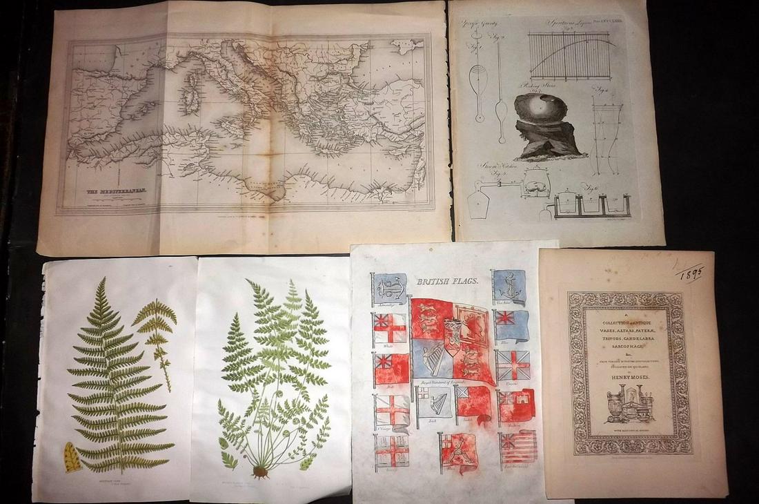 Mixed Prints 19th Cent. Lot of 30 Engravings & Lithos (1 of 3)