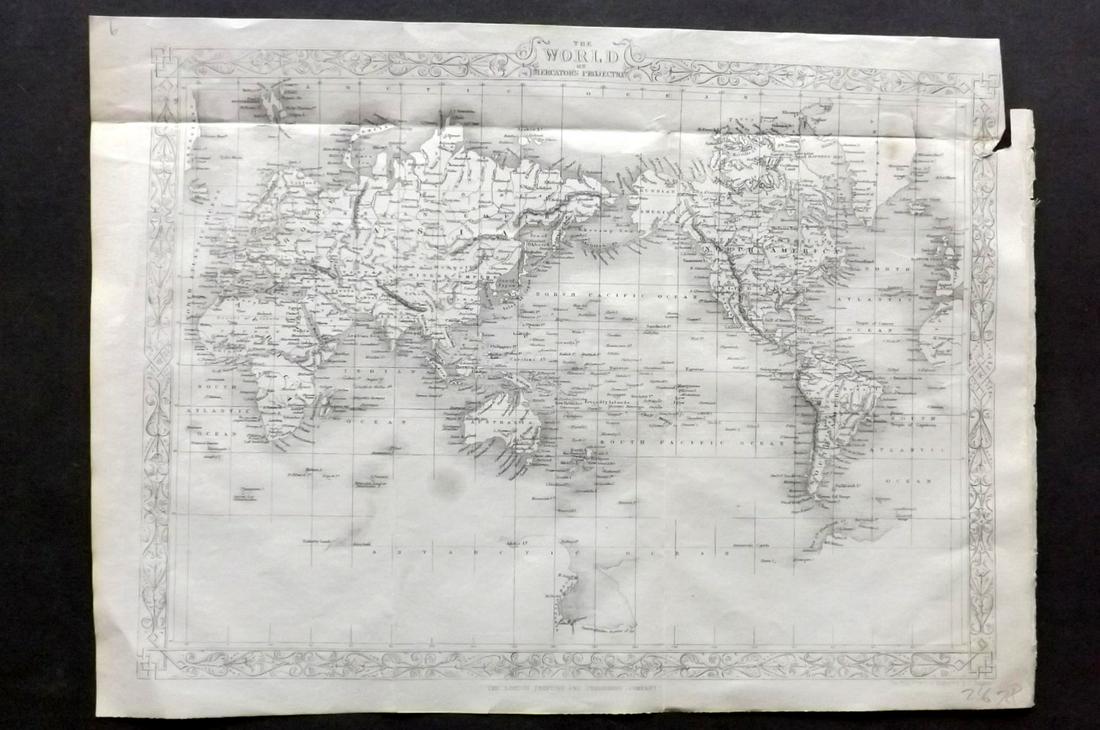 Rapkin, John 1860 Map. World on Mercator's Projection (1 of 2)
